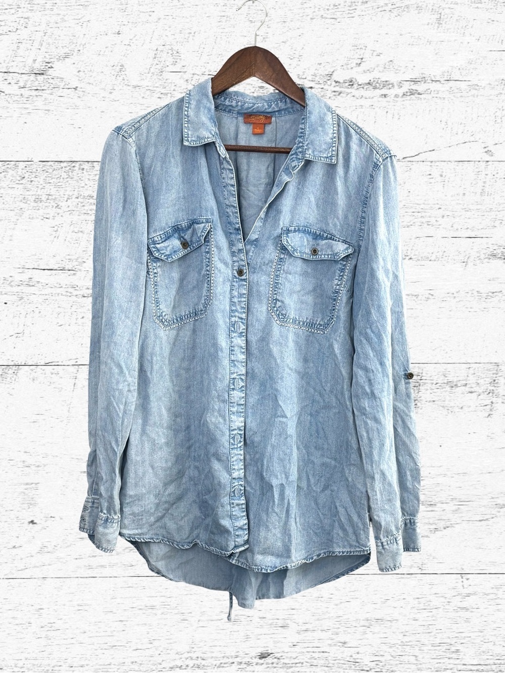 Scully Light Blue Button Down Shirt